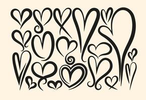 Download Hand drawn heart silhouettes - Download Free Vector Art ...