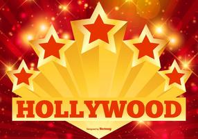 Estrellas de Hollywood y luces Ilustración vector