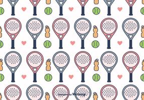 Flat Padel Pattern Vector 