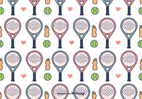 Flat Padel Pattern Vector 