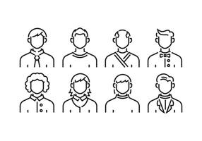 Men avatars vector