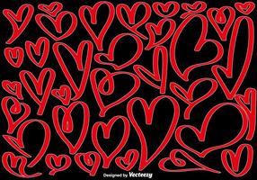 Vector Collection Of Hand Drawn Hearts