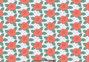 Pink Camellia Flowers Pattern vector