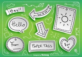 Vector Paper Tags With Messages