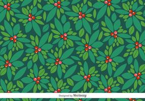 Vector Christmas Pattern Of Holly Berry