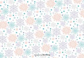 Snowflakes Doodles Vector Pattern