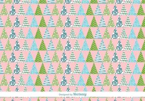 Geometric Christmas Trees Vector Pattern