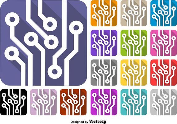 Technologic Icons Set - Vector 
