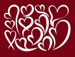 Vector Abstract Heart Shapes