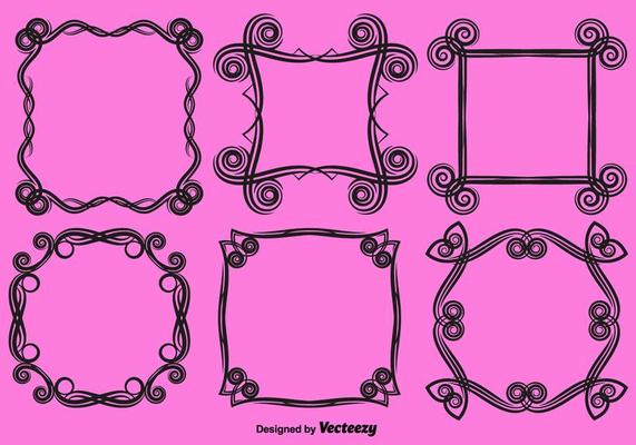 Vector Ornamental Love Frames