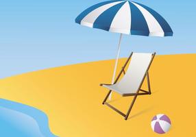 Illustration Of A Canvas Deck Chair vector