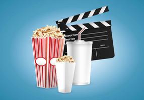 Vector Cinema and Popcorn Box