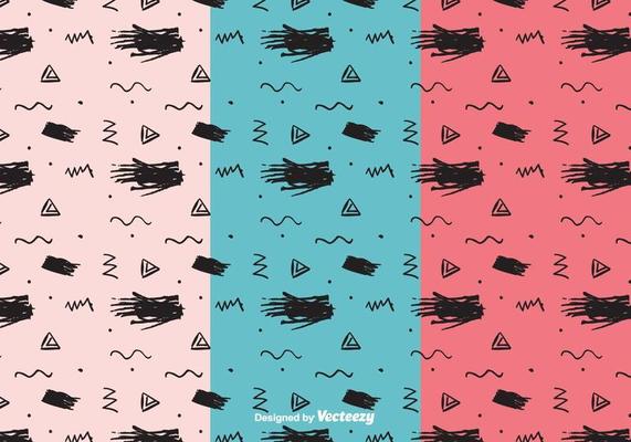 Brushed Patterns Vector