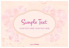 Floral Grunge Text Template vector