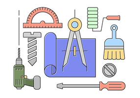 Free Collection With Tools vector