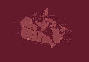 State Outlines Canada Vector
