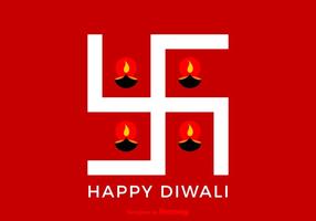 Free Vector Happy Diwali Swastika
