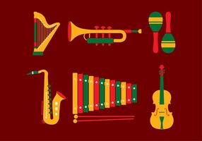 Conjunto de música vector gratuito