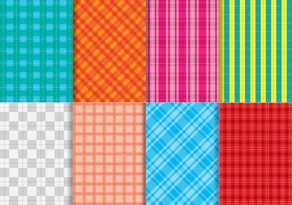 Bright Flannel Pattern Vectors