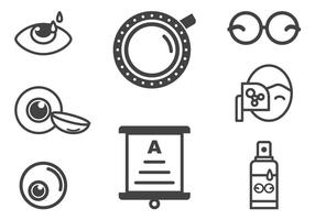 Optometry and Eye Health Icons vector