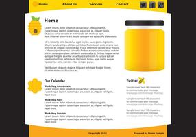 Honey Food Web Page Template Vector 