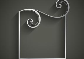 Floral frame silver background vector