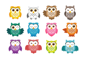 Cute Owl Vector Icons