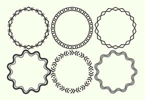 Round Decorative Vector Frames