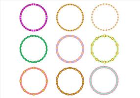 Cute Circle Border Funky Frames Vector