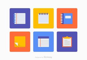 Colorful Block Notes Vector Set