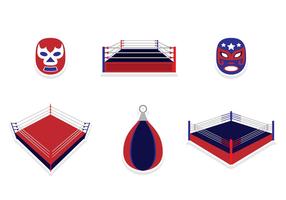 Wrestling Sticker Design vector