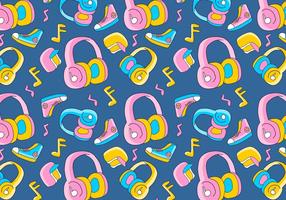 Funky Head Phone Background vector