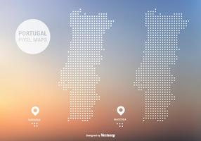Portugal Pixel Maps Vector