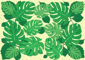 Green Jungle Leaves Background vector
