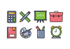 Escuela de Icon Pack vector