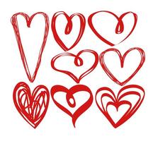 Vector Hand Drawn Hearts