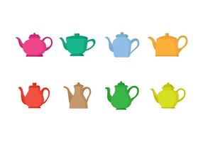 Free Set of Teapots vector