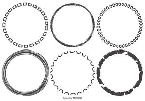 Funky Sketchy Round Frames vector