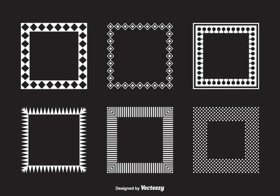 Vector Square Geometric Funky Frames