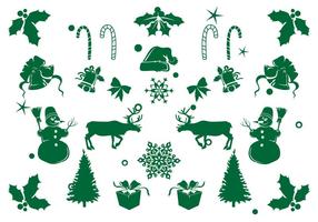 Elemento de Navidad Icon Set vector