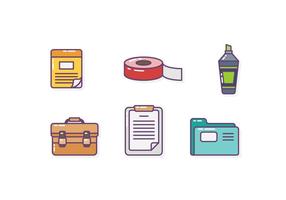 Free Modern Office Stationery Vectors