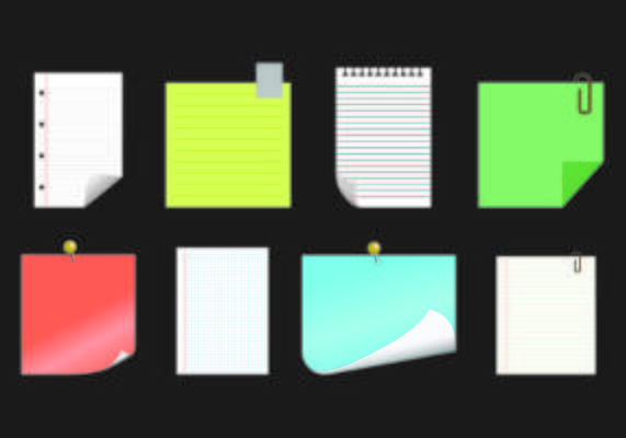 Paper Vector Of Block Notes
