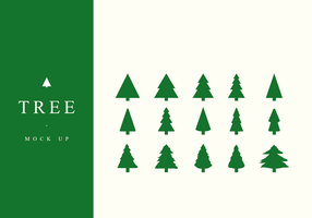 Tree Mock Up Set vector