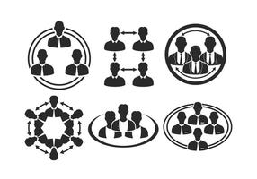 Working Together Icon Vector Set