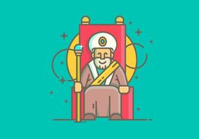 Linear Simple Sultan Vector Illustration