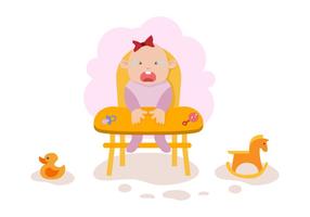 Free Crying Baby Illustration Vector