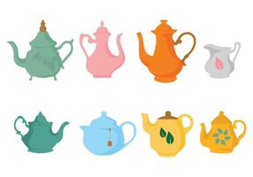 Free Different Teapot Icons Vector