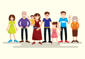 Gran Familia del retrato vector