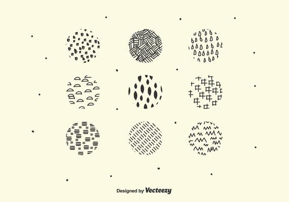 Sketched Circles Set Vector