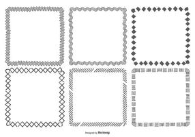 Hand Drawn Square Frames Collection vector
